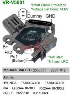 Регулятор напряжения генератора MOBILETRON VRV5001