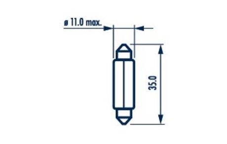 3000 Лампа 12V 10W SV8,5 T10.5X38 |FESTOON LAMPS| (10шт) NARVA 17316