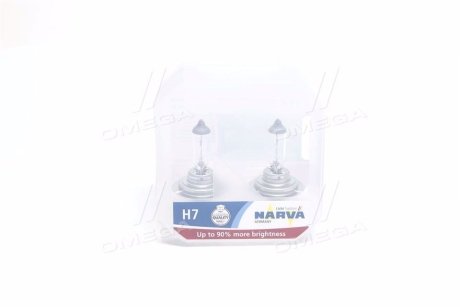 Лампа розжарювання SET H7 12V 55W PX26d RANGE POWER +90 (к-т 2шт) (вир-во) NARVA 48047S2 (фото 1)