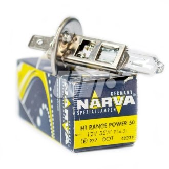 Автолампа h1 55w p14,5s rp50+ 12v 55w p14,5s cp NARVA 48334