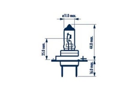 4000 Лампа H7 12V 55W PX26D (+50%) (блістер 1 шт.) RANGE POWER 50+ NARVA 48339