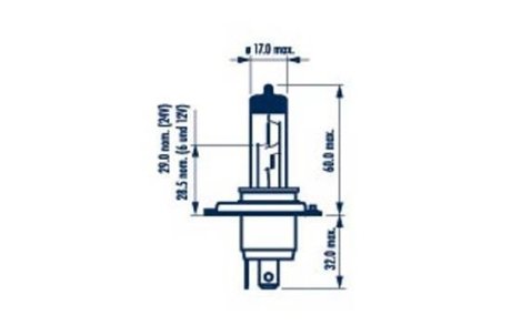 3000 Лампа H4 LONG LIFE 12V 60/55W P43t LONG LIFE NARVA 48889