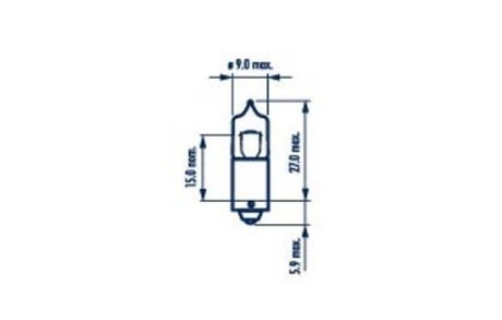 3000 Лампа H6W 12V 6W BAX9s RANGE POWER BLUE+ (3700K) NARVA 68163