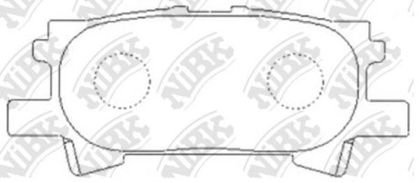 Колодки тормозные (без датчика) NiBK PN1498 (фото 1)