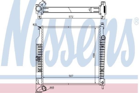 Радіатор охолодження двигуна NISSENS 61021A