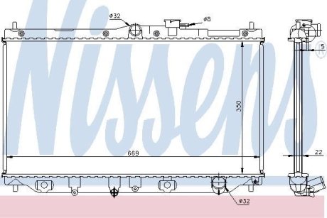 Радиатор охлаждения NISSENS 62279A