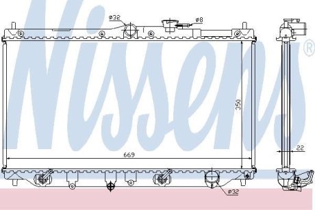 Радіатор охолодження HONDA ACCORD IV (90-) 1.8-2.2 AT(вир-во) NISSENS 622831