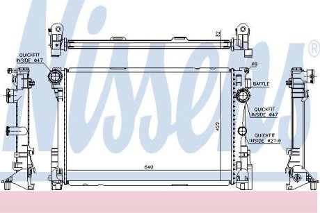 Радіатор охолодження NISSENS 627012