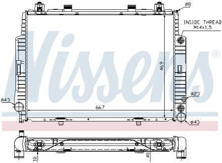 Радиатор охлаждения NISSENS 62716A