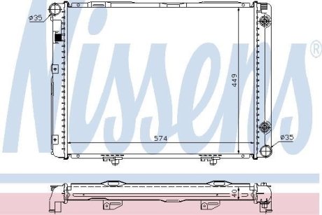 Радіатор охолоджування NISSENS 62721A