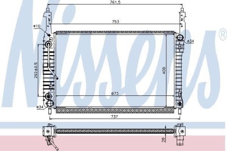 OPEL Радіатор охолодження двиг. Antara, Chevrolet Captiva 2.0CDTI NISSENS 63119