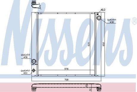 Радіатор охолоджування NISSENS 64329