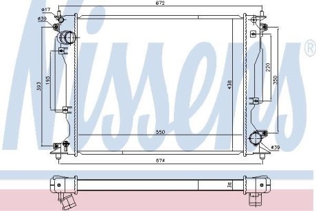 Радиатор охлаждения NISSENS 646904