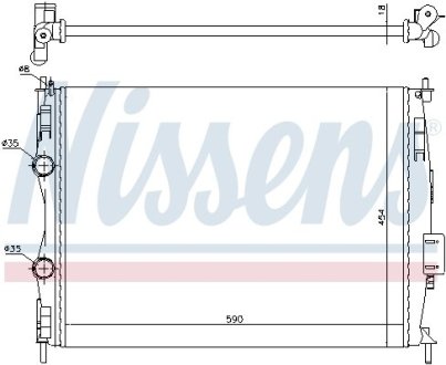 Радіатор охолоджування NISSENS 67368