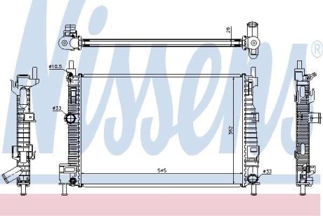 Радiатор NISSENS 68523