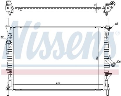 Радiатор NISSENS 69240