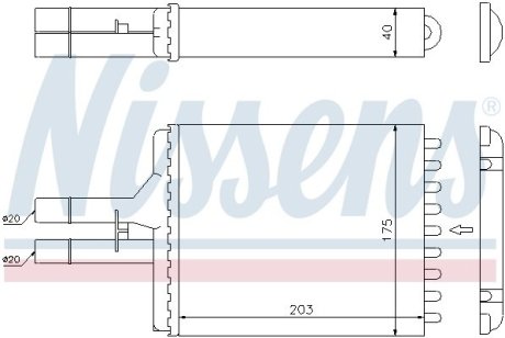 Радиатор отопления салона NISSENS 72656