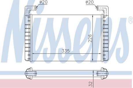 Радіатор печі RVI MAGNUM NISSENS 73371