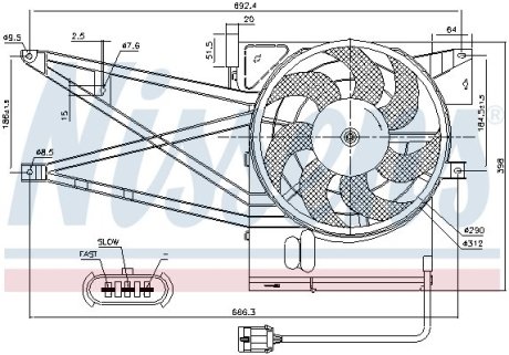 Вентилятор кабiни кондиц. NISSENS 85017 (фото 1)