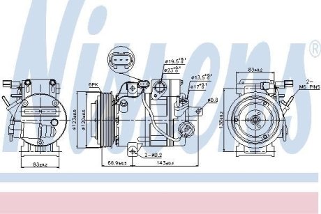 Компрессор кондиционера NISSENS 89304