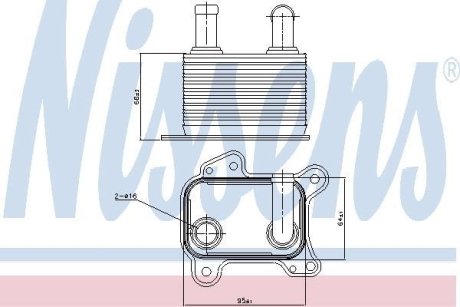 Радиатор масляный NISSENS 90825