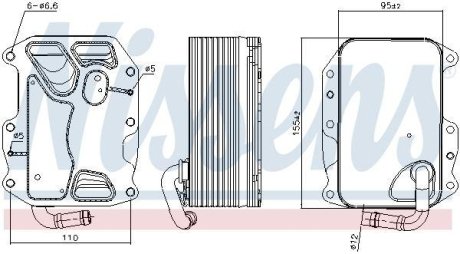 Радіатор масляний Audi A4/А5/А6/А7/А8/Q5/Q7/VW TOUAREG 06/18+ (вир-во) NISSENS 90852