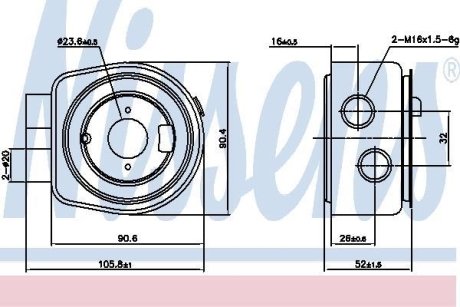 CADILLAC Оливний радіатор ATS, CHEVROLET, OPEL, VAUXHALL NISSENS 90986