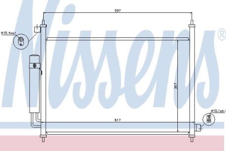 Радиатор кондиционера в сборе NISSENS 940064