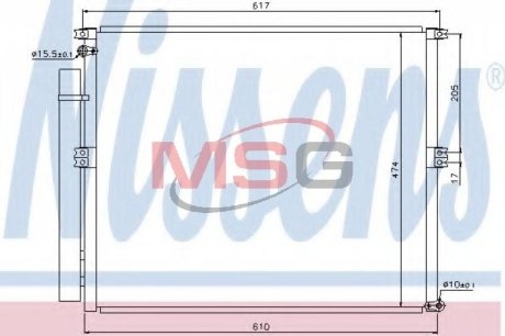 Радiатор кондицiонера NISSENS 940106