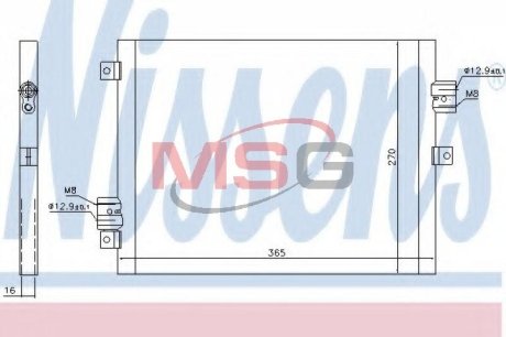 Конденсер кондиционера NISSENS 940190