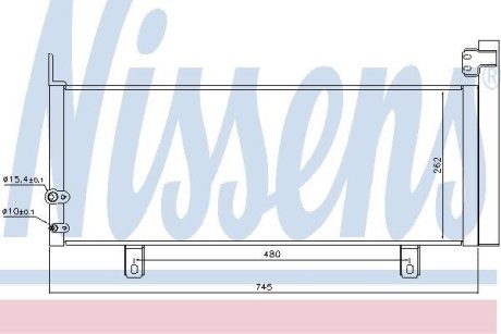 TOYOTA Радіатор кондиціонера (конденсатор) CAMRY 2.4 Hybrid 06- NISSENS 940499