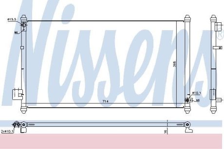 HONDA Радіатор кондиціонера (конденсатор) без осушувача CITY IV 1.3 05- NISSENS 940502