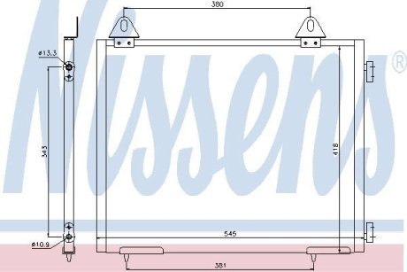 Конденсер кондиціонера NISSENS 94327