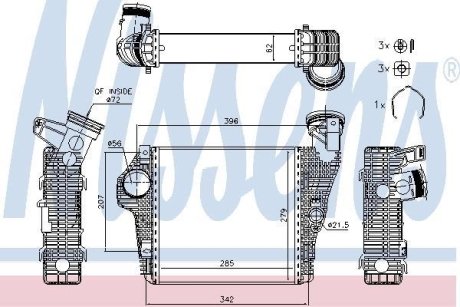 Радіатор інтеркулера NISSENS 961426