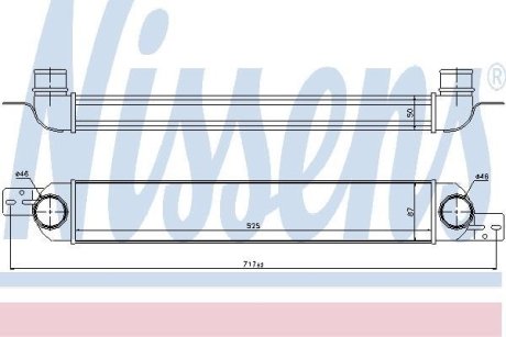 OPEL Інтеркулер MERIVA A 1.3, 1.7 03- NISSENS 96717