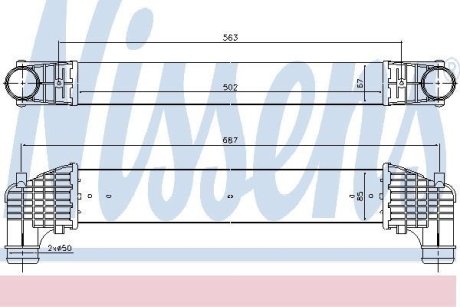 VW Інтеркулер Sharan, Ford Galaxy, Seat 1.8T/1.9TDI 95- NISSENS 96750