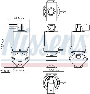 Клапан рециркуляціі ВГ (EGR) First Fit NISSENS 98202