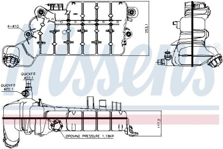 Компенсаційний бак, охолоджуюча рідина NISSENS 996046