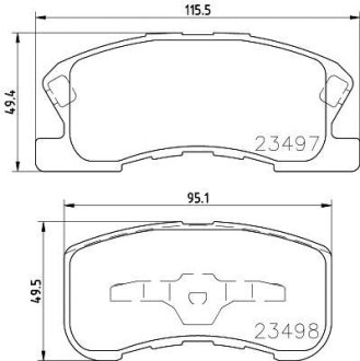 Колодки гальмівні дискові передні Daihatsu Sirion 1.0, 1.3 (99-05) NISSHINBO NP1034