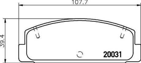 Колодки гальмівні дискові задні Mazda 6 1.8, 2.0, 2.2 (07-) NISSHINBO NP5004 (фото 1)