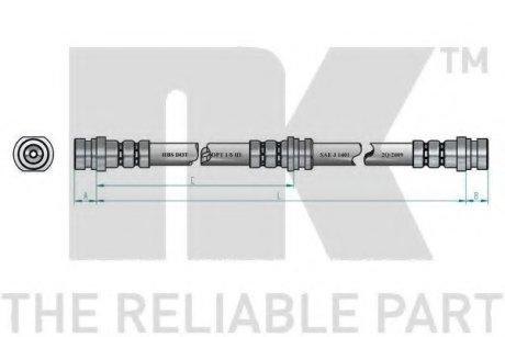 Шланг гальмівний NK 853055