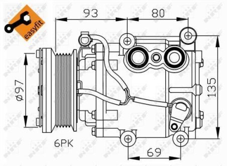 Компресор кондиціонера NRF 32247