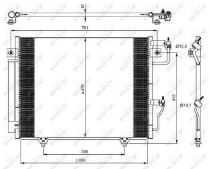 Радіатор кондиціонера NRF 350049