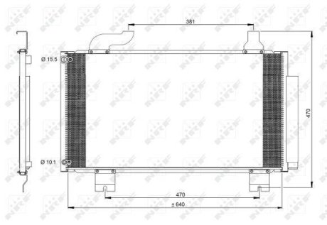 Конденсатор кондиціонера HONDA Accord 2.0 09- (вир-во) NRF 350097