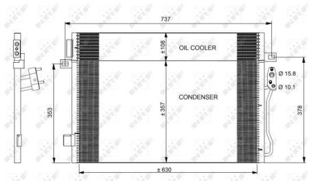 Радіатор кондиціонера NRF 350098