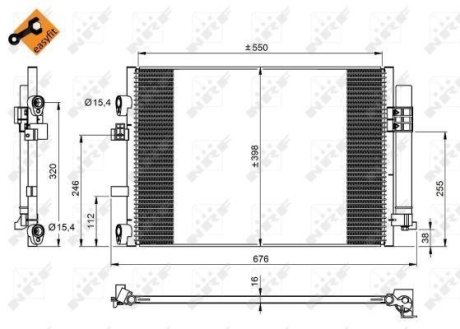 Радіатор кондиціонера NRF 350209