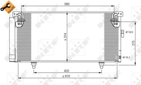 Радіатор кондиціонера NRF 35868