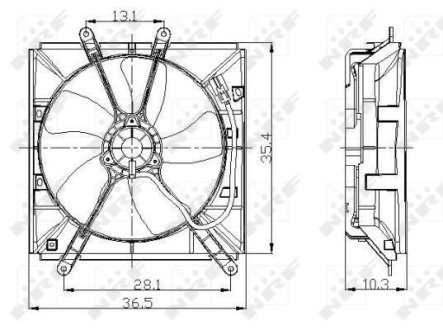 Вентилятор радіатора NRF 47016 (фото 1)