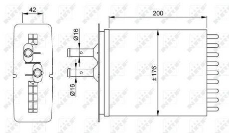 Радіатор обігріву салона NRF 53205