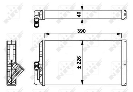 Радіатор нагрівача NRF 54256